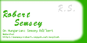 robert semsey business card